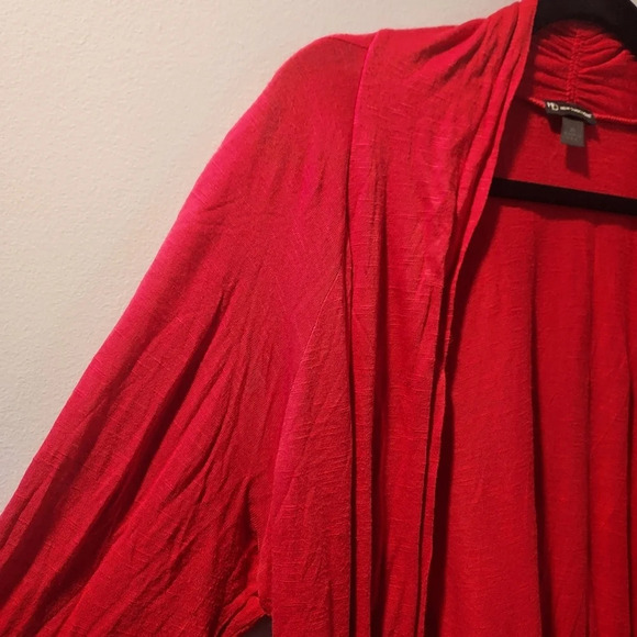 New Directions Red Open Front Long Sleeve Cardigan in Size XL - Picture 4 of 9